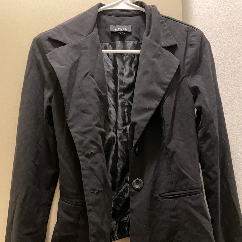 BLACK BLAZER VEST (TAILORED)